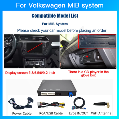 Wireless CarPlay & Android Auto Interface — Volkswagen MIB System
