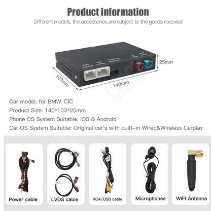 Wireless CarPlay & Android Auto Interface — BMW CIC System