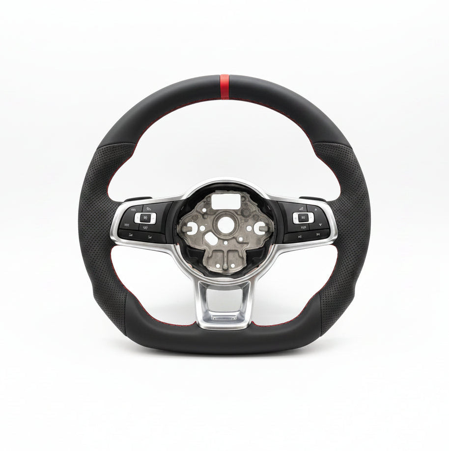 VW SPORT STYLE PERFORATED LEATHER STEERING WHEEL