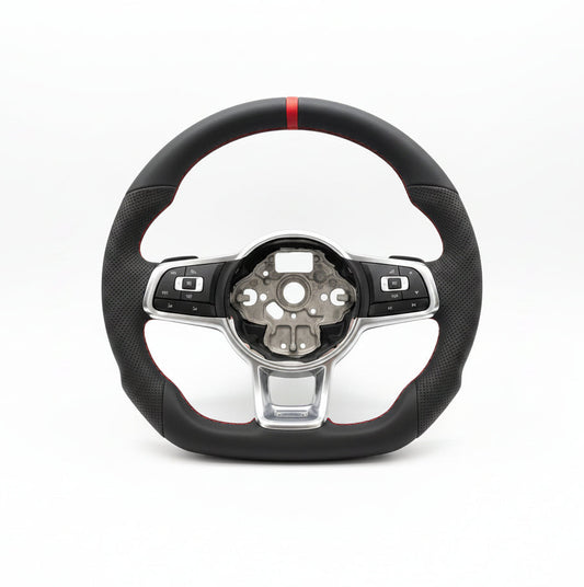VW SPORT STYLE PERFORATED LEATHER STEERING WHEEL