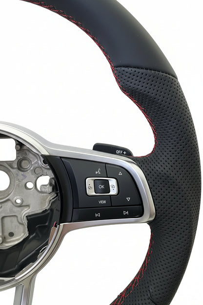 VW SPORT STYLE PERFORATED LEATHER STEERING WHEEL